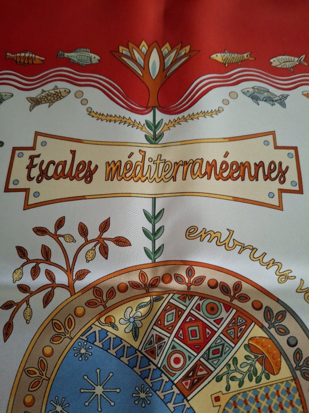 Hermes silk scarf w/box - Picture 2 of 5